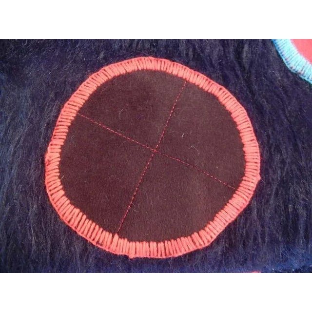 Onyx 1960s Folk Art Pop Art Wall Hanging Quilt For Sale - Image 8 of 11