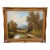 Mid 20th Century Horvath Signed Alpine Mountain Landscape Oil Painting For Sale