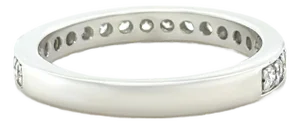 James Allen Platinum Pave Diamond Wedding Band 0.42ct 4.48g, Size 6.25