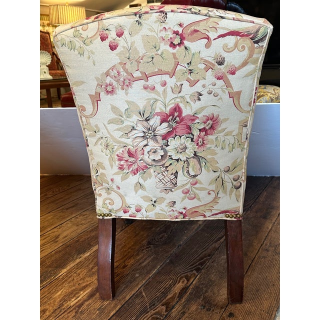 Light Yellow Newly Upholstered Vanity Slipper Chair in George Smith Fabric For Sale - Image 8 of 10