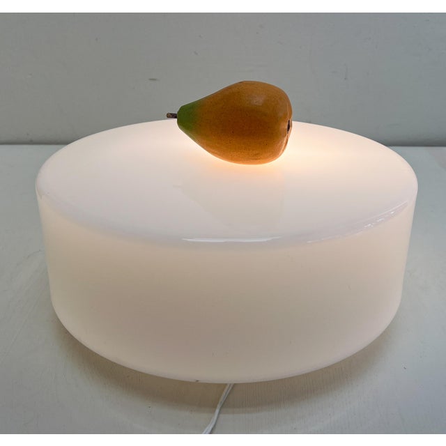 1930s Large Bauhaus White Opaline Ceiling Lamp, 1930s For Sale - Image 5 of 11