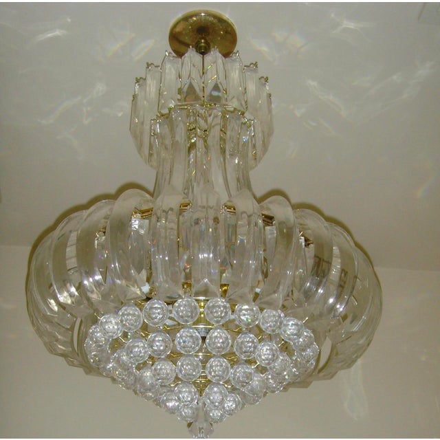 1970s Contemporary Lucite and Metal Chandelier For Sale - Image 13 of 13