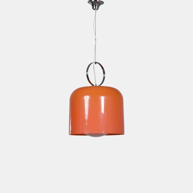 Orange Orange Alvise Pendant Lamp by Luigi Massoni for Guzzini, Italy, 1970s For Sale - Image 8 of 8