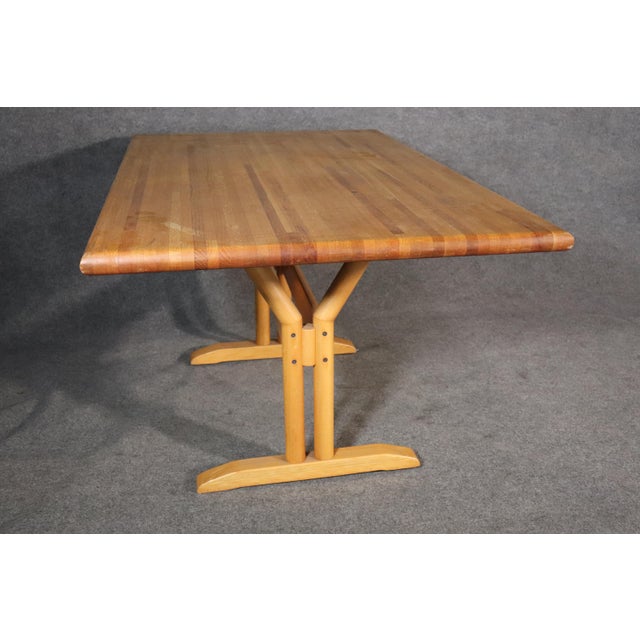 Mid 20th Century Butcher Block Dining Table For Sale - Image 4 of 10