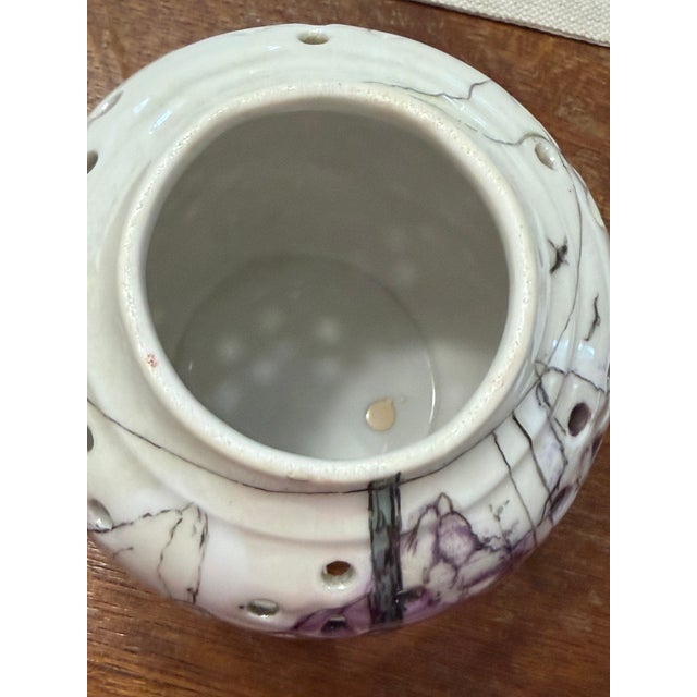 Rare Antique Jean Pouyat Limoges (j.p.l.) Hand-Painted Japonisme Veilleuse Tea Warmer, France For Sale - Image 10 of 18