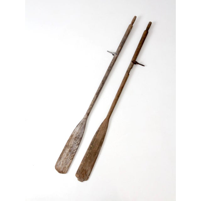 Vintage Wooden Boat Oars Pair For Sale - Image 14 of 15