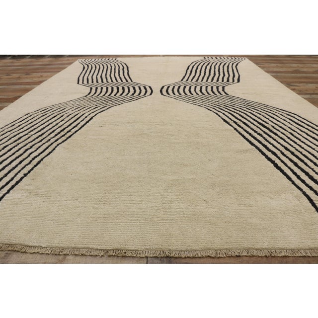 Contemporary Moroccan Mid Century Modern Style Area Rug 10 1 13 8 Chairish