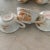 Ceramic Vietri Bramasole White and Burnt Orange Flat Coffee Cups Made in Italy, Discontinued - Set of 12 For Sale - Image 7 of 9