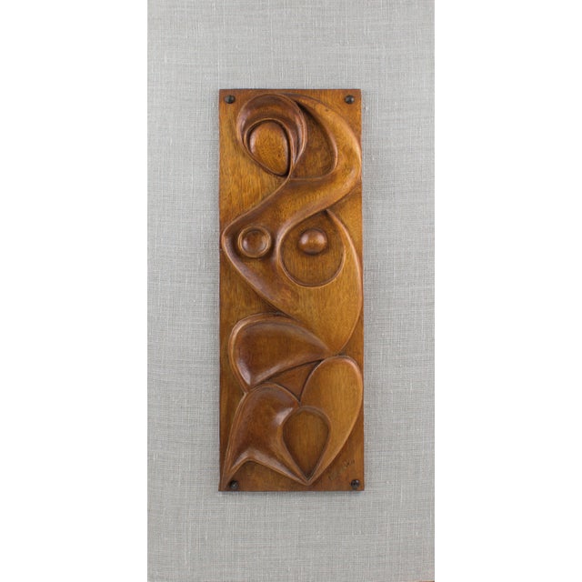 This superbly handcrafted abstract wooden wall art sculpture panel was designed by French artist Maxime Tendero...