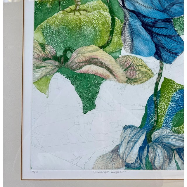 “Sunlight Cyclamen” Numbered Print by Cathleen Daly- Framed For Sale - Image 4 of 9