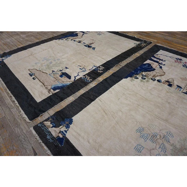 Art Deco 1920s Pair of Chinese Art Deco Carpets 6'x 8' 6" For Sale - Image 3 of 12