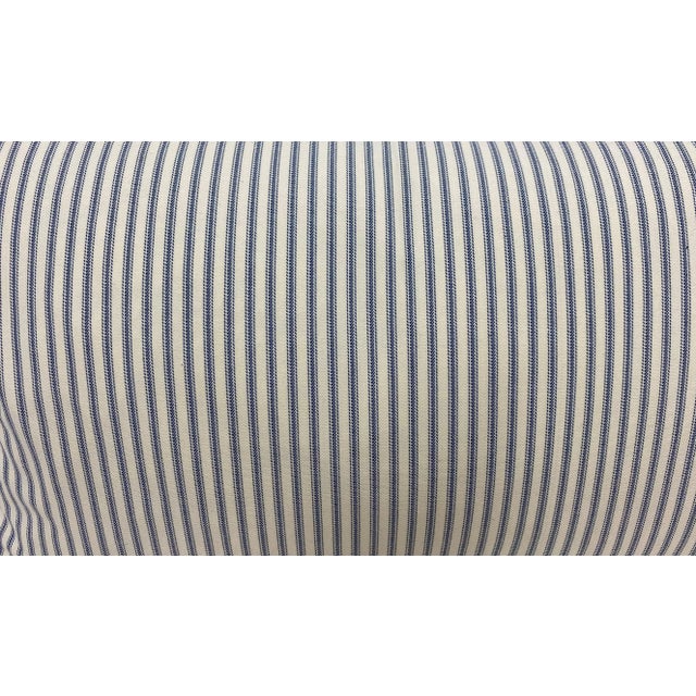 Large Bolster Pillow Decorated With a Yard Full of Water Color-Look Roosters & Hens/Chickens - Made in Uk. For Sale - Image 10 of 11