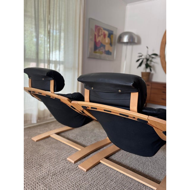Black A Sculptural Set of Kroken “Pigeon” Armchairs Attributed to Åke Fribytter for Nelo Möbel, Circa 1970s For Sale - Image 8 of 12