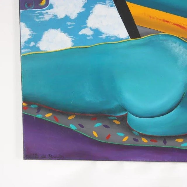 Cecile De Bruijn, Venus Painting, 1980s, Fabric & Paint For Sale - Image 6 of 10
