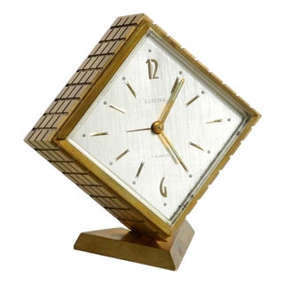 Small Mechanical Brass Alarm Clock from Europa, 1960s For Sale