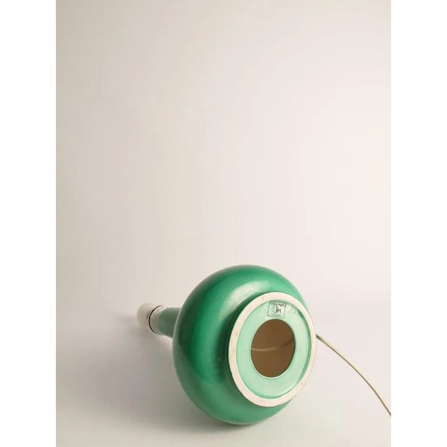 Green Mid-Century Modern Emerald Green Table Lamp from Casa Pupo, London, 1960s For Sale - Image 8 of 12