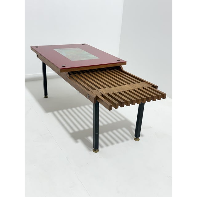 Mid-Century Modern Slatted Coffee Table in the style of George Nelson, 1960 For Sale - Image 6 of 10
