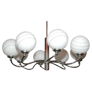 1960s Eight Light Chrome Chandelier