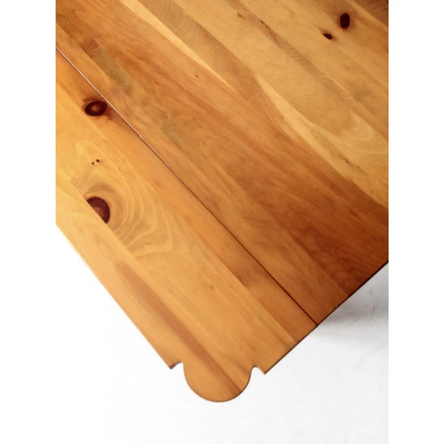 Vintage Pine Drop Leaf Coffee Table For Sale - Image 10 of 12