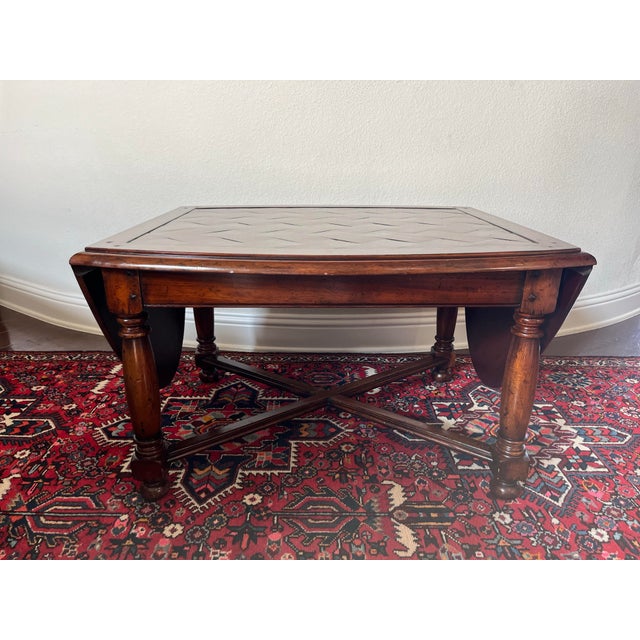 Jonathan Charles Country Farmhouse Collection Oval Parquet Cocktail Table This model has been Discontinued, Model Number...
