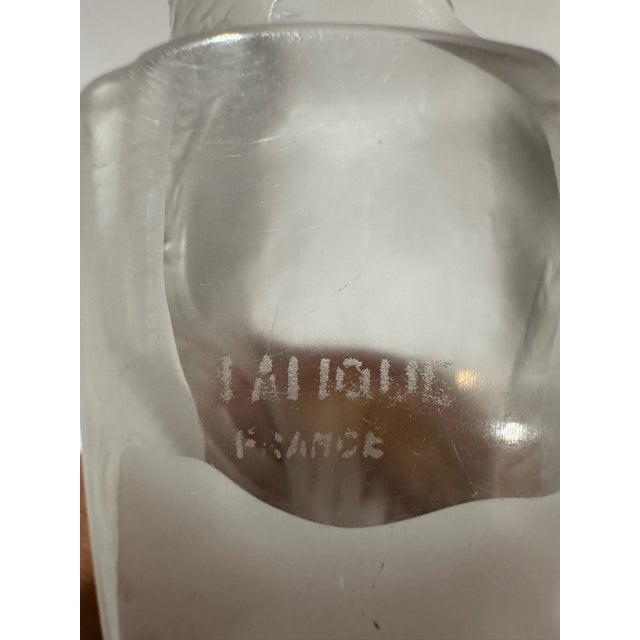 Lalique France Moineau Hardi Frosted Crystal Sparrow Bird Figurine For Sale In Atlanta - Image 6 of 7