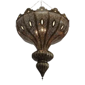 Large Brass Moroccan Chandelier in Alberto Pinto Moorish Style
