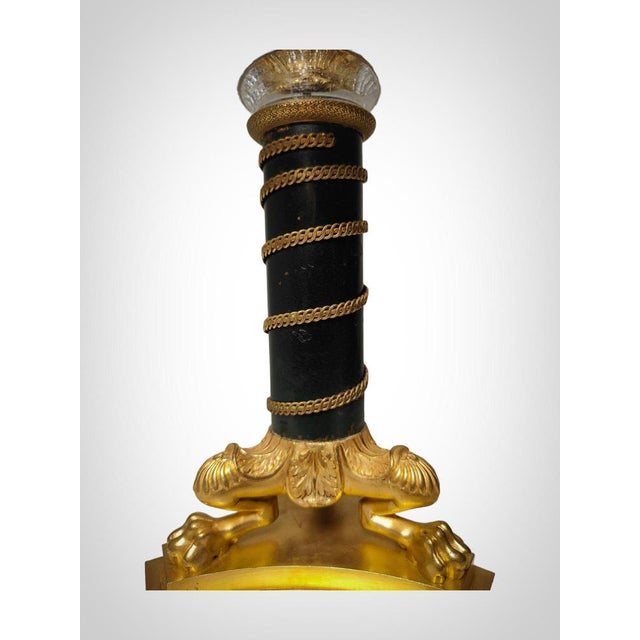 19th Century French Bronze and Crystal Centerpiece, 1820s For Sale - Image 4 of 18