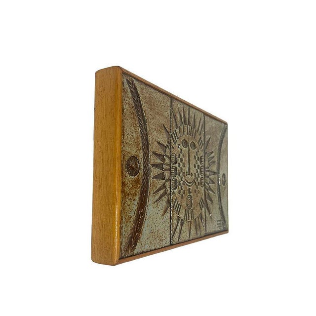 French Wall Hanging Tile Tableau by Roger Capron, 1960s For Sale - Image 3 of 7