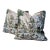Cowtan & Tout Rutland Verdure Pillows With Green Cord and Scalamandre Lark Backs For Sale