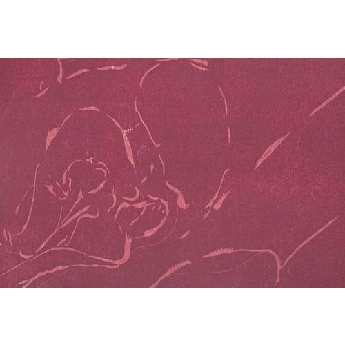 Abstract Composition in Red Tones by Jørgen Haugen Sørensen, 1987 For Sale - Image 3 of 6