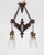 Early 20th Century Carved Wood Parrots Chandelier With Hanging Glass Shaded Lights For Sale - Image 4 of 13