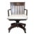 Pottery Barn Americana Series Wooden Office Chair With Cushion and Wheels For Sale
