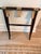 Campaign Folding Luggage Rack With Floral Jacquard Straps For Sale - Image 3 of 6
