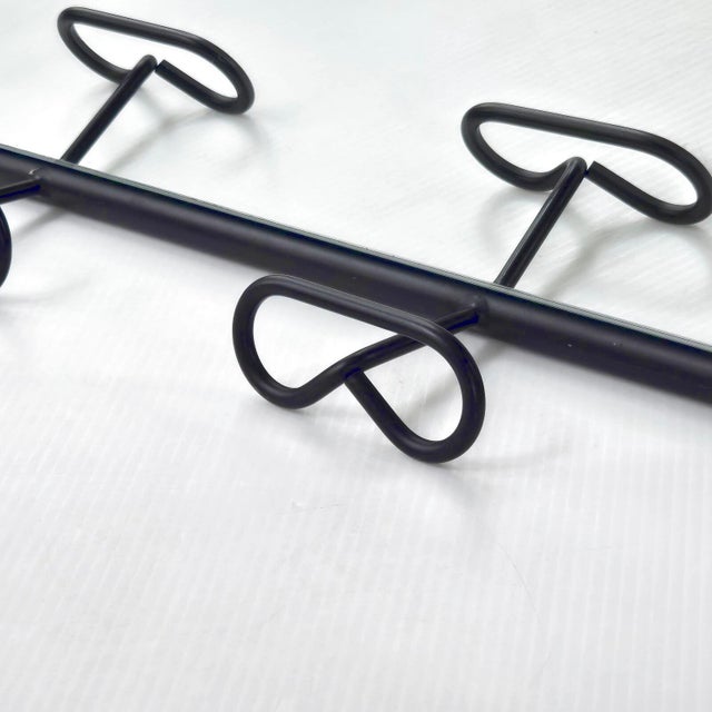 Vintage Rockabilly Wall-Mounted Coat Rack with Mirror, 1950s For Sale - Image 4 of 11