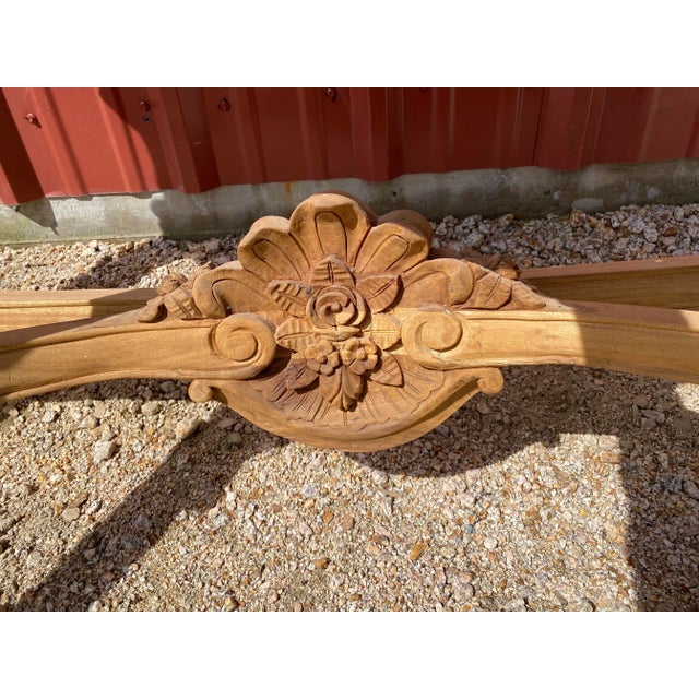 Tan Mid 20th Century Hand Carved Wood Console Table For Sale - Image 8 of 12