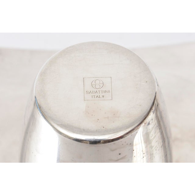 Metal Vintage 1980's Lino Sabattini Comorana Silver Plate Sculptural Vase or Candle Holder For Sale - Image 7 of 7