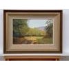 Sunlit Country Path, Lush Greenery, Autumn Tones, Serene Countryside Landscape by 20th Century British Artist, Pamela...