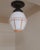 Small German Art Deco Ceiling Light with Orange & White Glass Shade & Brown Bakelite Mount, 1920s For Sale - Image 4 of 7