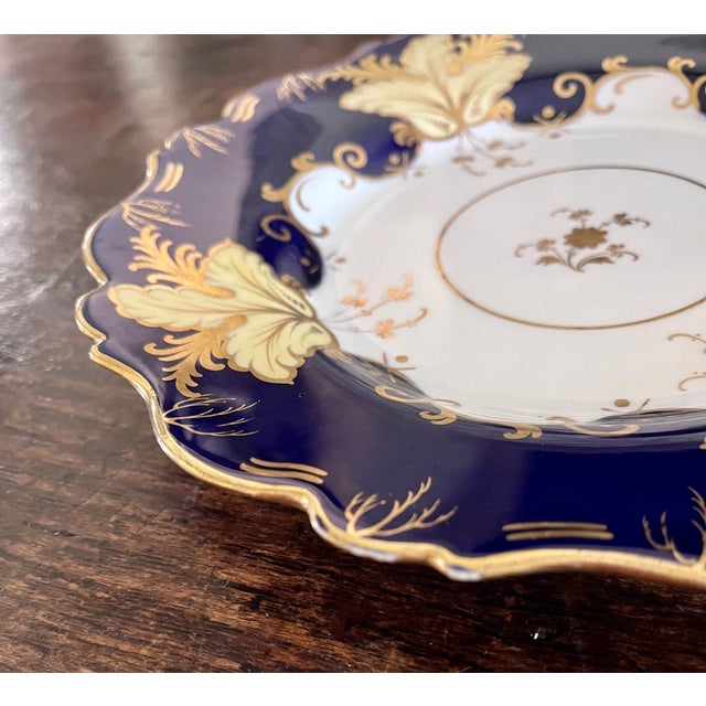 Mid 20th Century Echt Weimar Kobalt "Jutta" Porcelain Salad/Luncheon Plates - A Pair For Sale - Image 4 of 15