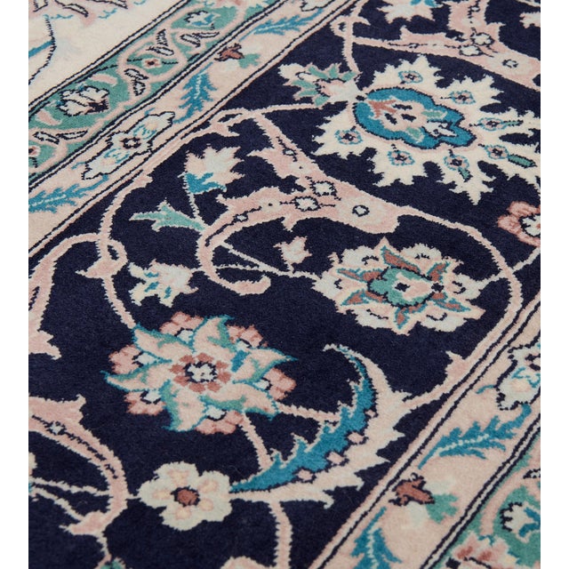 Doris Leslie Blau Tabriz Antique Allover Warm Tan Hand-Knotted Wool Rug For Sale - Image 4 of 7
