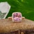 2020s 2.9cts Pink Tourmaline Ring With Natural Diamonds Halo: Solid 14k Rose Gold For Sale - Image 5 of 9