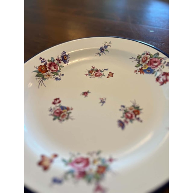 Traditional 1988 Robert Steffy Louise Floral Enamelware Plate For Sale - Image 3 of 5