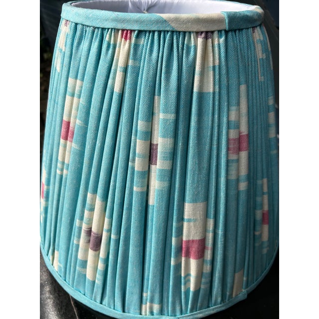 2020s Shirred Ikat Lampshade For Sale - Image 5 of 5