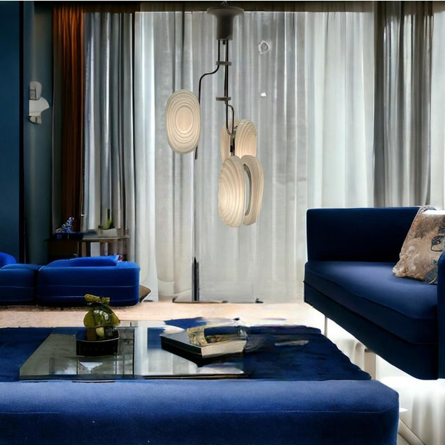 Architectural Murano Glass Light Pendant, 1970s For Sale - Image 6 of 17