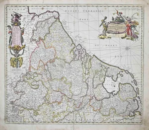 Novissima et Accuratissima XVII . Map Etching by Frederick de Wit, 1680s