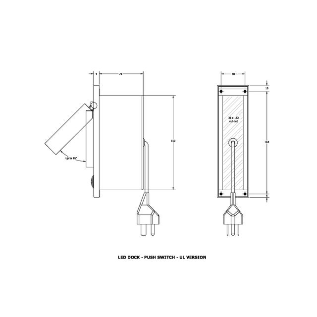 English Brass Led Wall Light With Docking And Push Button Switch Chairish