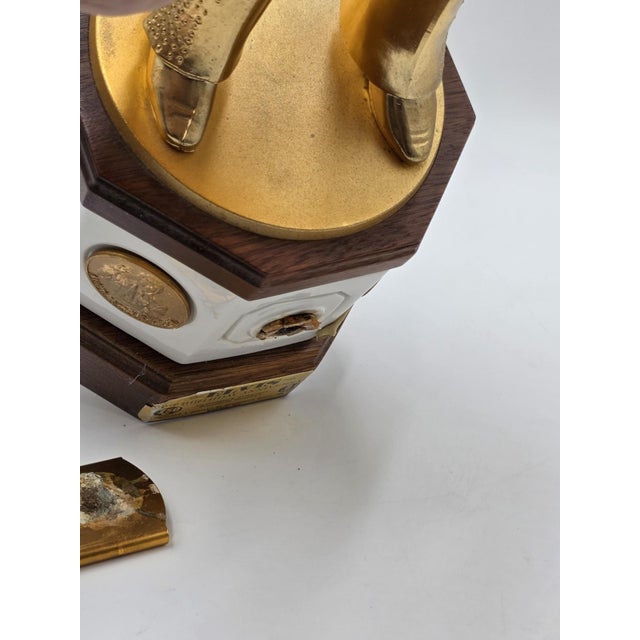 Metal 1970s Rare Empty New McCormick Elvis Presley 50th Birthday XL 18" Decanter Music Box For Sale - Image 7 of 18