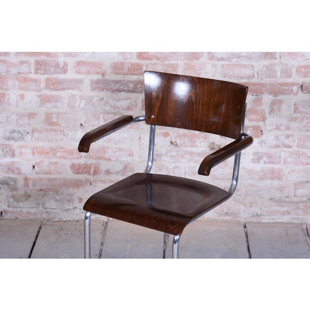 Bauhaus Chairs in Beech by R. Slezák, 1930s, Set of 2 For Sale - Image 6 of 11