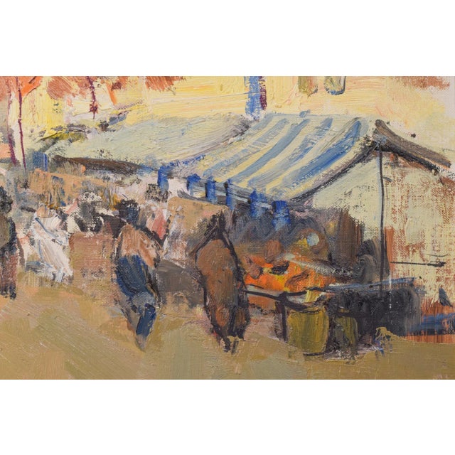 M. Casas, Autumn Market Scene, 1992, Oil on Canvas, Framed For Sale - Image 6 of 15