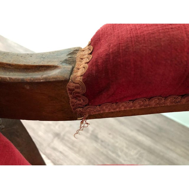 Antique French Armchair in Walnut, 1890s For Sale - Image 3 of 15